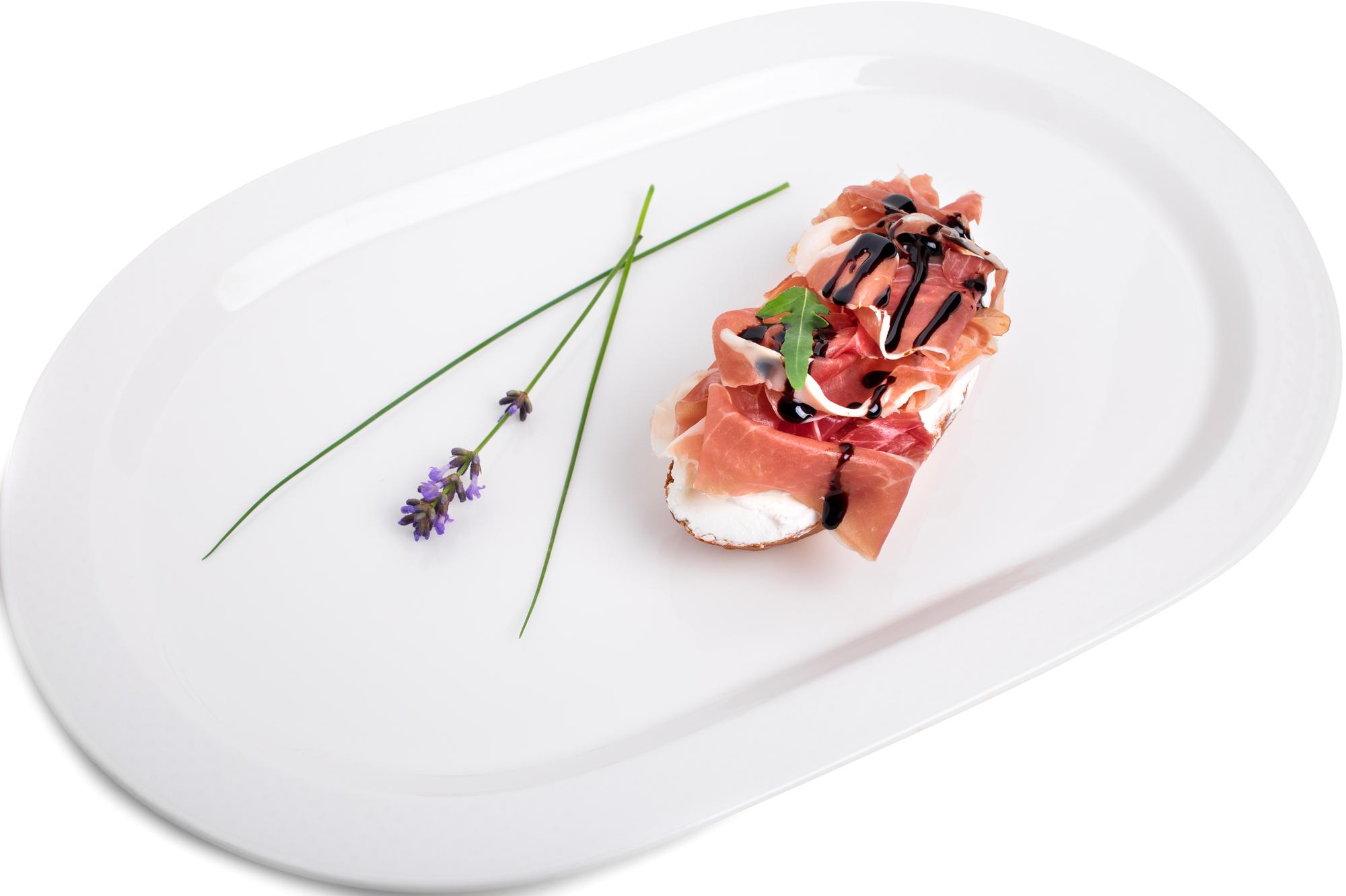 Sample plated menu arrangement for a corporate package